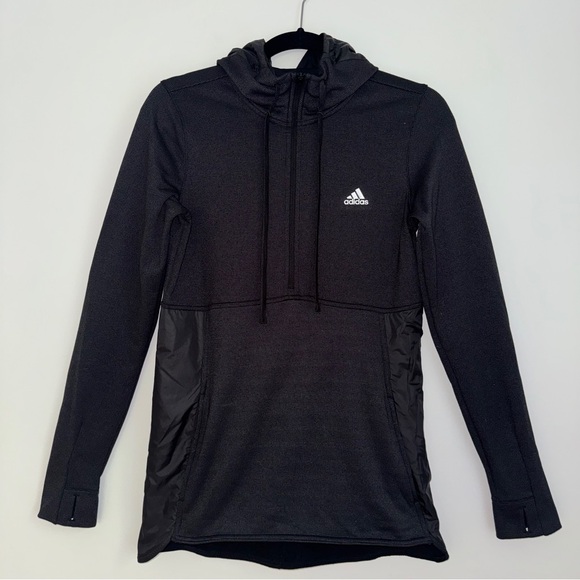 Adidas Women’s ClimaWarm Black Pullover Hoodie Long Sleeve Athletic Sweatshirt S - Picture 9 of 9